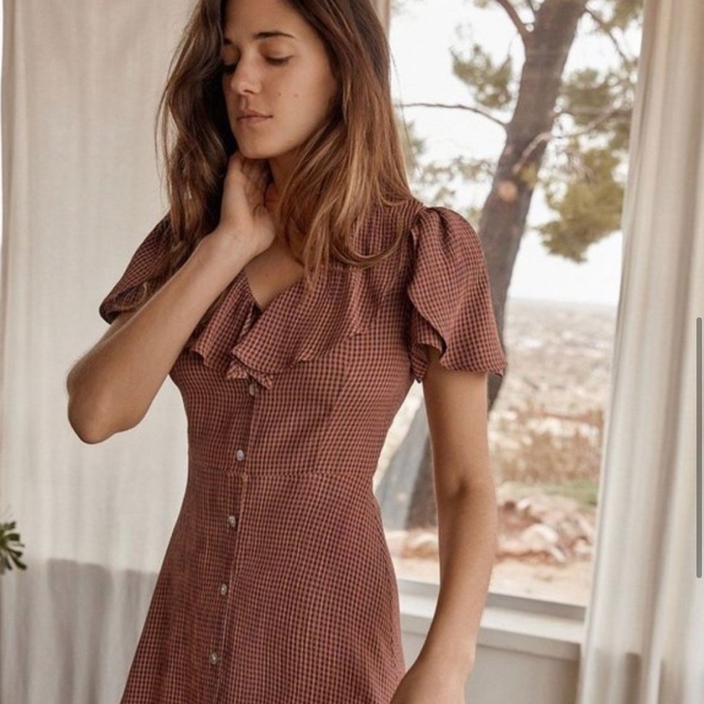 Christy Dawn Daisy Dress in Eggplant Gingham